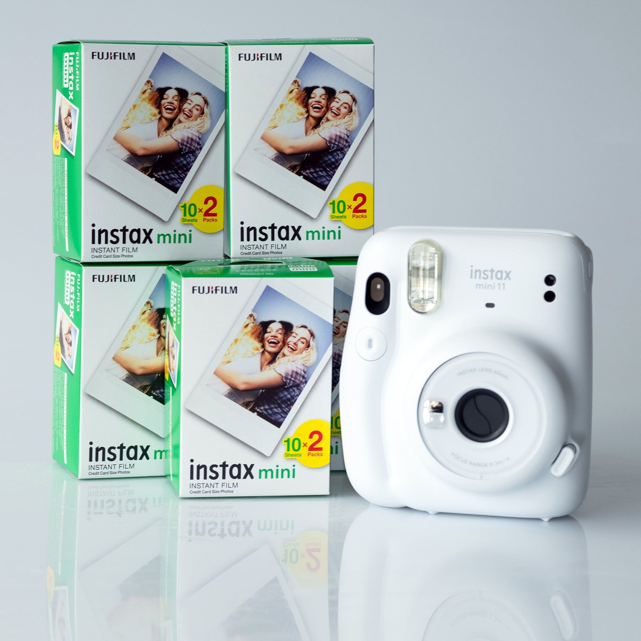 FUJIFILM Instax Mini 11 Ice White + 5pk Instax Mini x2 - PARTÝTILBOÐ